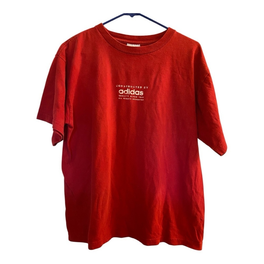 Vintage Adidas Men's Red T-Shirt